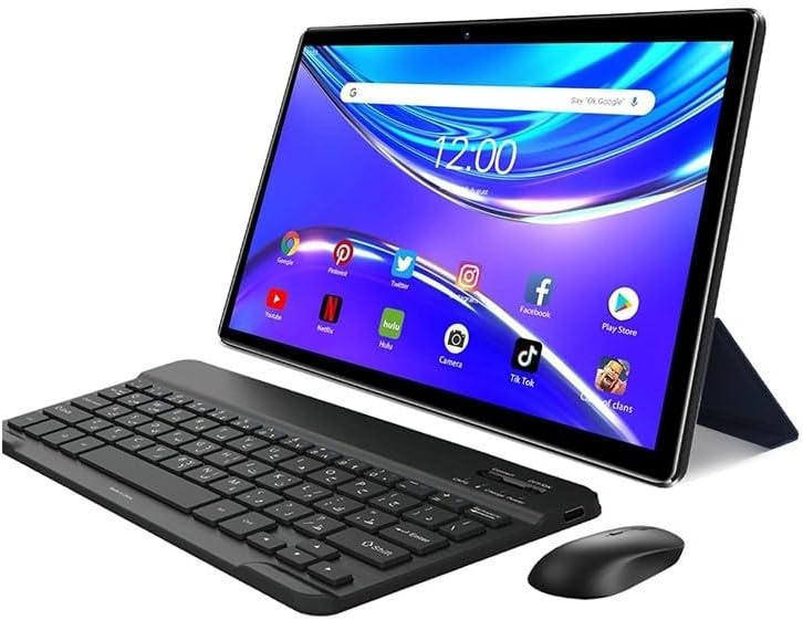AirTab U24 Max Tablet 10.1" FHD Display Android 13 16GB RAM 1TB ROM 13MP + 30MP Camera Bluetooth Keyboard Stylus Pen 10000mAh Battery