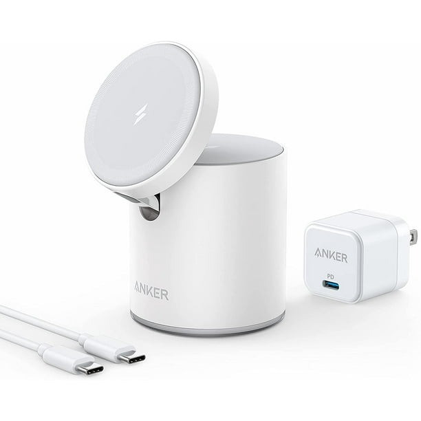 Anker 623 Magnetic Wireless Charger (MagGo): 2-in-1 Stand with 20W USB-C Charger & Cable