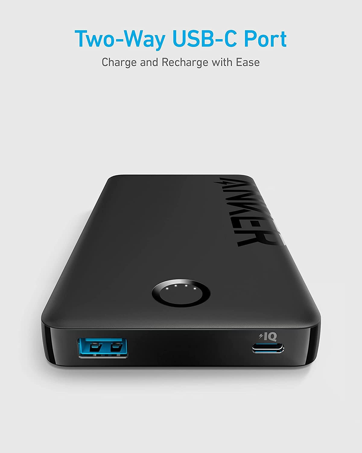 Anker 10000mAh Power Bank (PowerIQ 323): 12W Portable Phone Charger