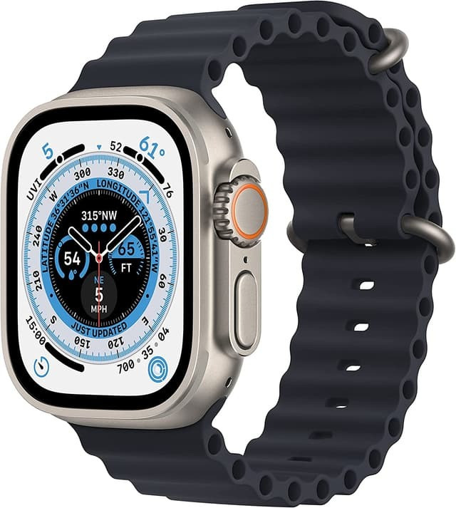 Apple Watch Series 8 Ultra 49mm Smart Watch With Rugged Titanium Case Extra-Long Battery Life Brighter Retina Display (Extra Bands) Generic