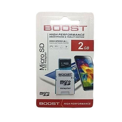 Boost High Performance 2GB Micro SD Plus SD Adapter