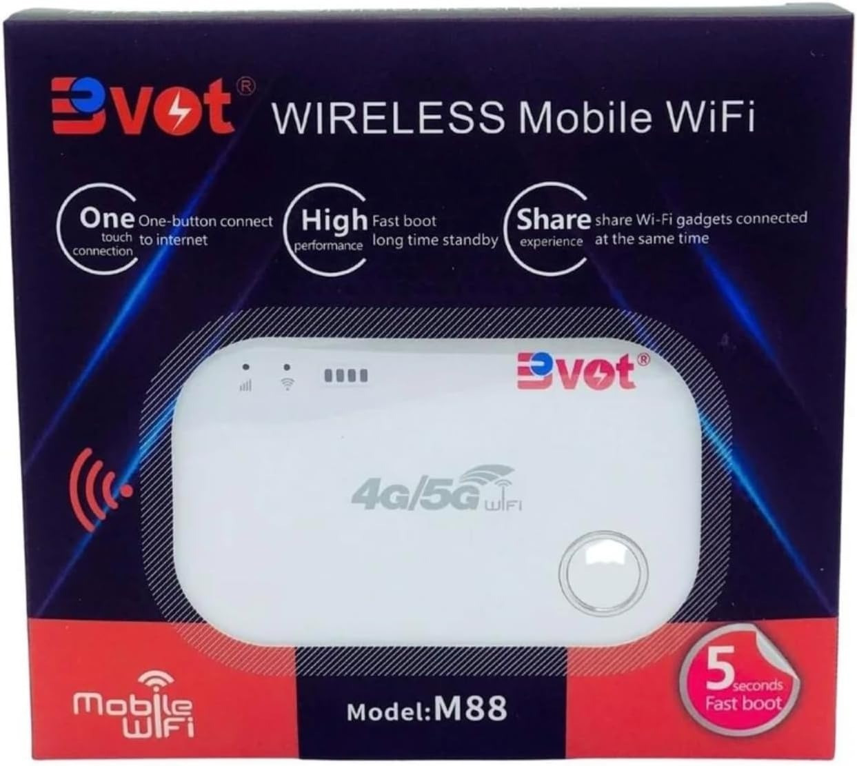 BVOT Portable 4G/5G Mobile Wi-Fi Hotspot: High-Speed Wireless Internet MiFi Router