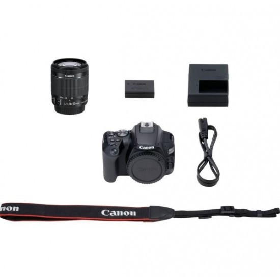 Canon EOS 250D DSLR Camera with EF-S 18-55 mm f/3.5-5.6 III Wi-Fi Bluetooth 4K Movies