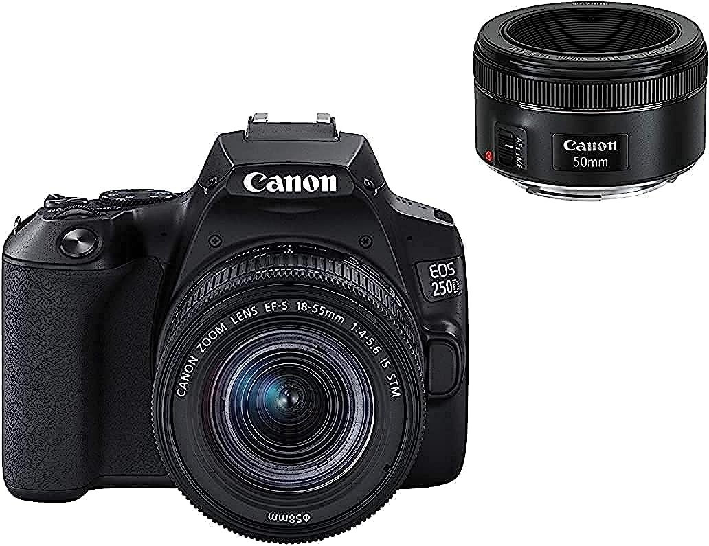 Canon EOS 250D DSLR Digital Camera with EF-S 18-55 mm f/3.5-5.6 III Wifi Bluetooth 4K Movies