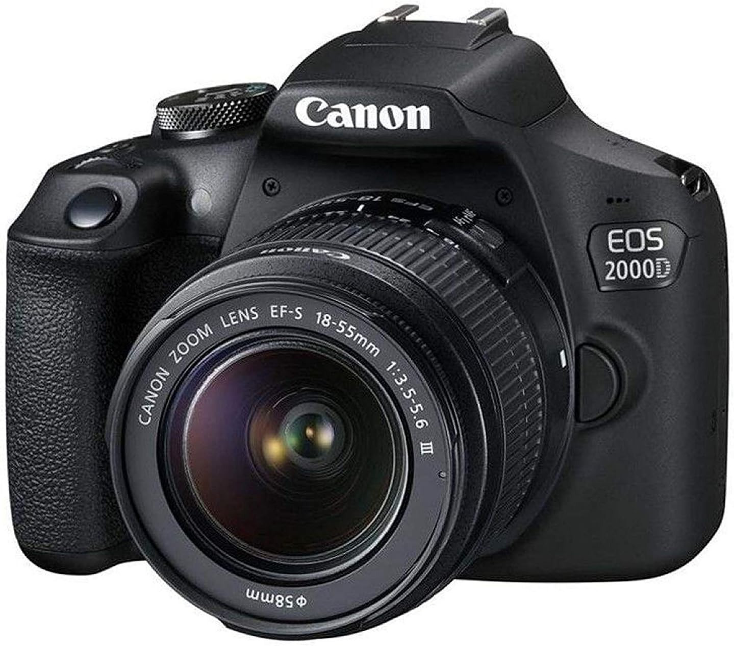 Canon EOS 2000D DSLR 24.1MP Camera with EF-S 18-55mm f/3.5-5.6 IS III Lens Camera cover R-F-3 Camera strap EW-400D LP-E10 Scene Intelligent Auto﻿ 3.0