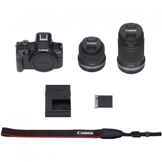 Canon EOS R50 Dual Lens Mirrorless Camera with 18-45mm and 55-210mm Lenses