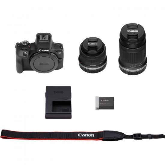 Canon EOS R100 Mirrorless Camera with 18-45mm Lens and 55-210mm Lenses Kit