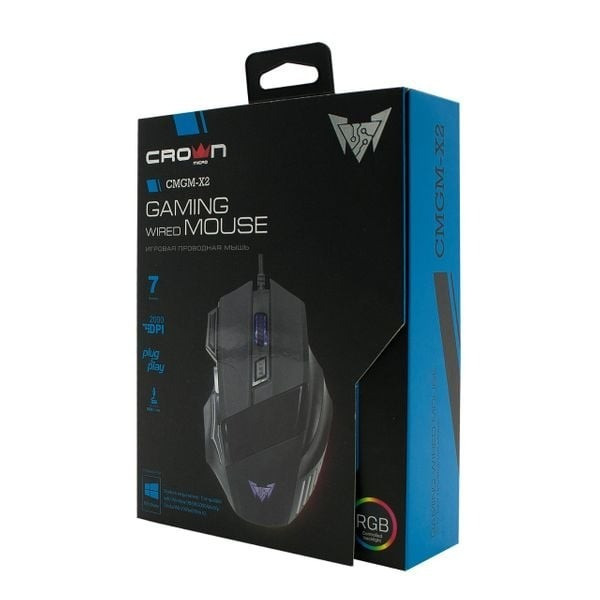 Crown Micro Wired Gaming Mouse CMGM-X2