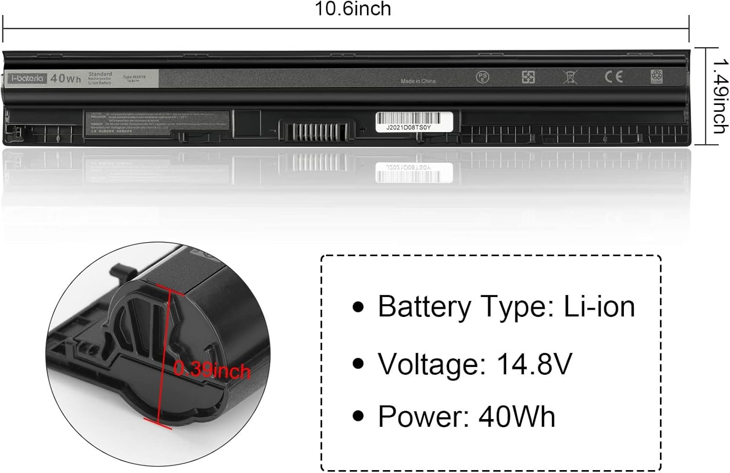Dell M5Y1K New Laptop Battery Replacement - Image 2