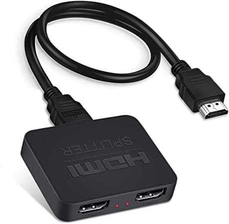 HDMI Splitter 2 Port 4K 60Hz HDMI Splitter 1 In 2 Out 2 Way HDMI Splitter Black