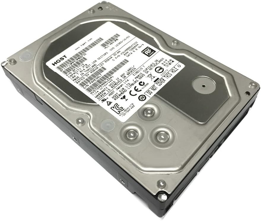 HGST 4TB 64MB Cache 7200RPM SATA 6.0Gb/s 3.5inch Internal Hard Drive For NAS, Desktop PC/Mac, Surveillance Storage, CCTV DVR
