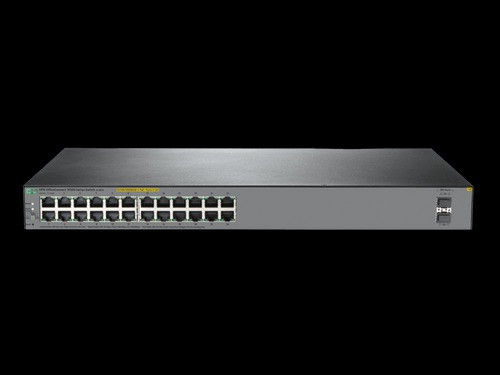 HPE Aruba 2530 24G PoE+ Switch 24 RJ-45 Autosensing 10/100/1000 PoE+ ports 4 Fixed Gigabit Ethernet SFP Ports 1U Height J9773A