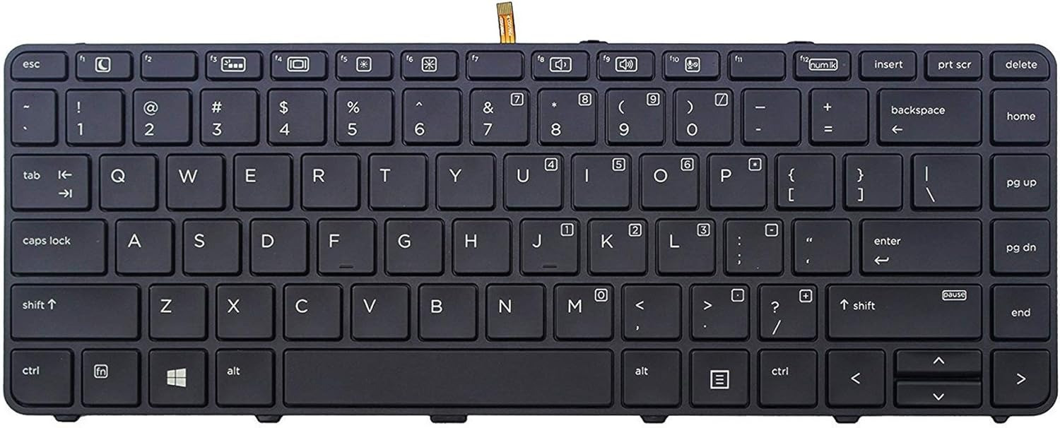 HP ProBook 430 G3 G4, 440 G3 G4 US Backlit Keyboard