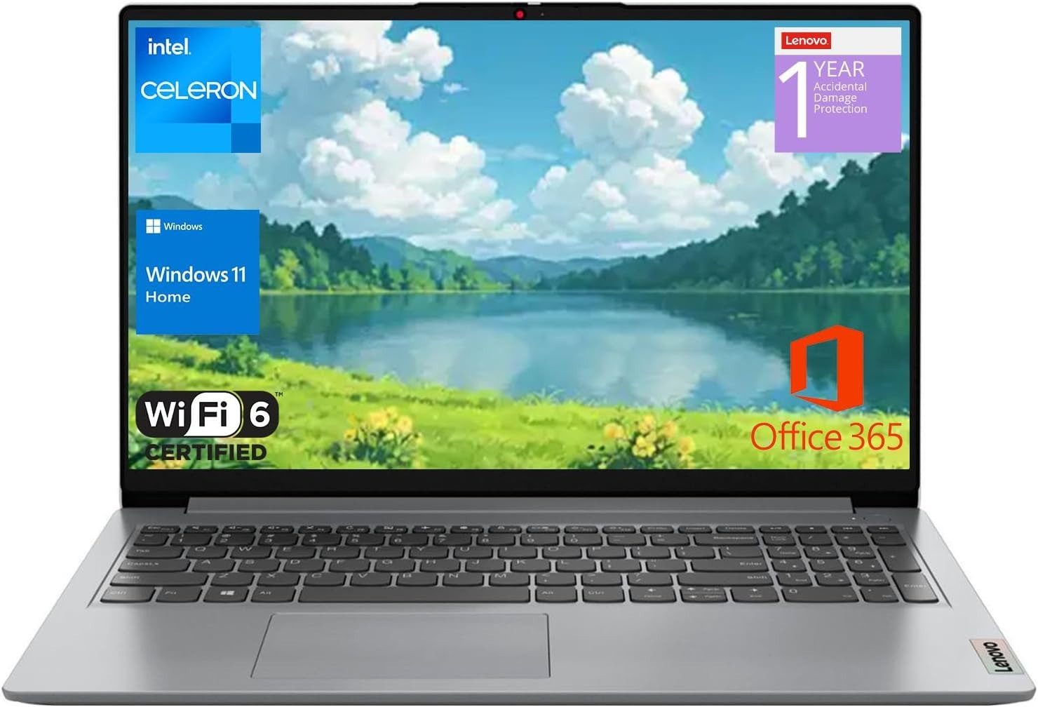 Lenovo Ideapad 1 Intel Celeron N4500 8GB RAM 256GB ROM 15.6" FHD TN 220nits Anti-glare Display Integrated Intel UHD Graphics 600 1 Year Manufacturer Warranty