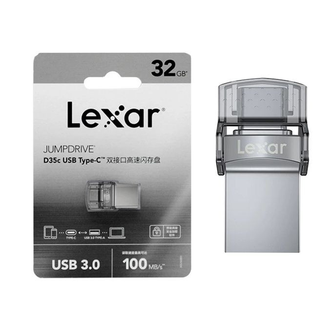 Lexar 32GB JumpDrive Dual Drive D35c USB 3.0 Type-C