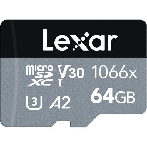 Lexar 64GB Professional 1066x UHS-I SDXC Memory Card 160MB/s, Silver Series