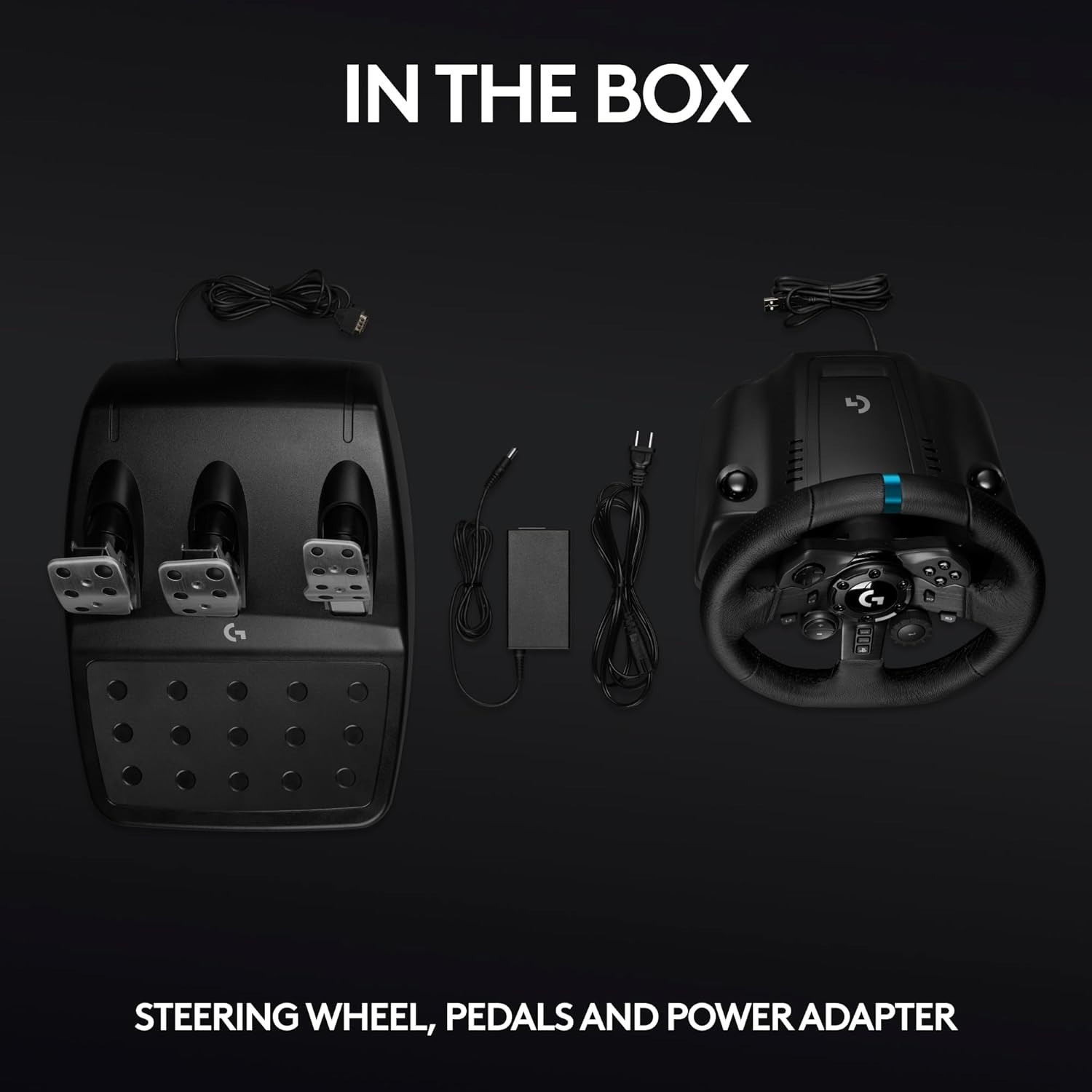Logitech G923 Racing Wheel and Pedals, TRUEFORCE up to 1000 Hz Force Feedback, Responsive Driving Design, Dual Clutch Launch Control for PS5 PS4 PC Mac
