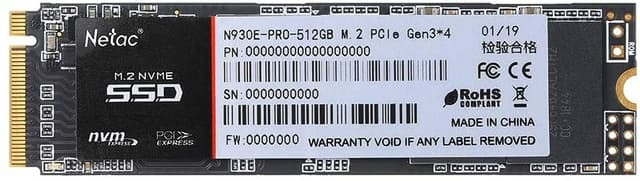 Netac N930E Pro M.2 2280 SSD 512GB NVMe PCIe Gen34 3D MLC/TLC NAND Flash Solid State Drive