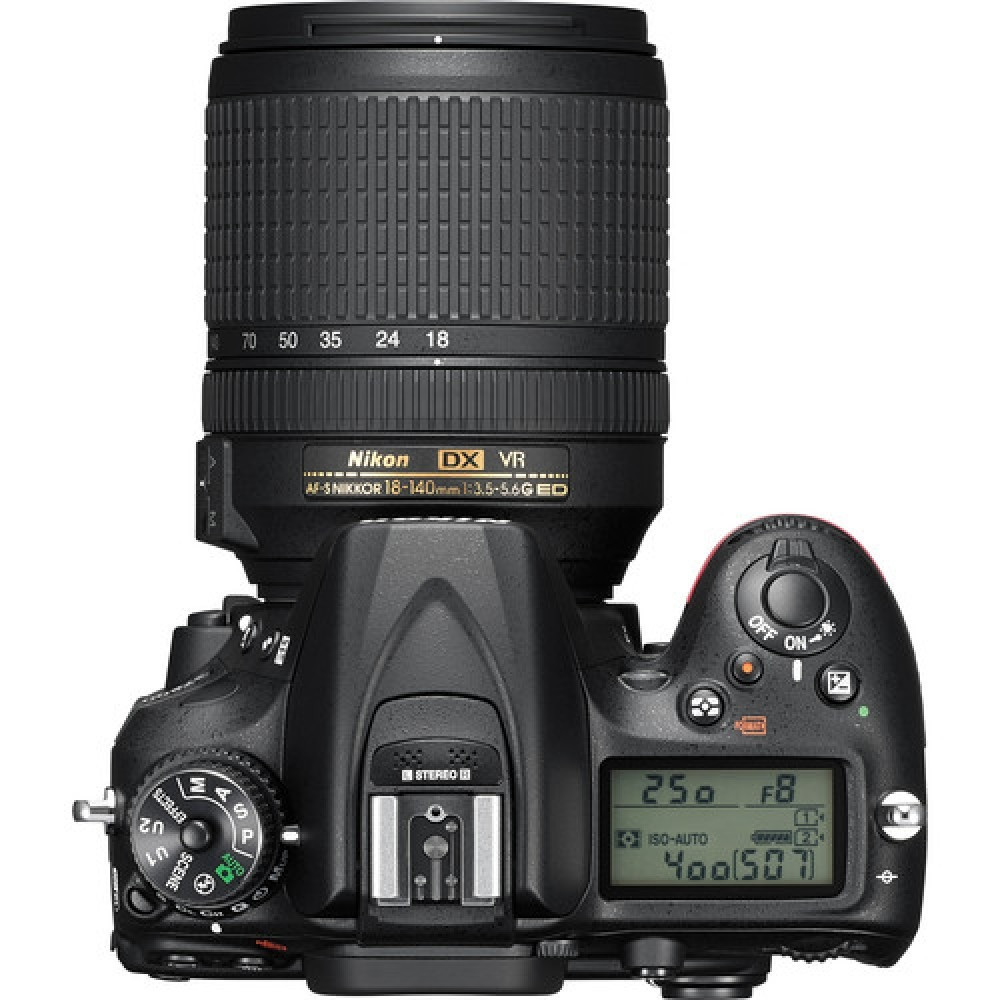Nikon D7200 DSLR Camera with 18-140mm Lens Kit Wi-Fi NFC 1080p Full HD Video Black