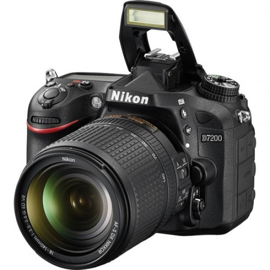 Nikon D7200 DSLR Camera with 18-140mm Lens Kit Wi-Fi NFC 1080p Full HD Video Black