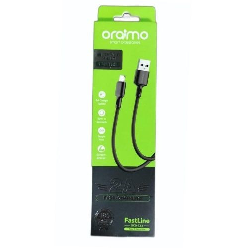 Oraimo 1M USB-C Fast Charging Cable (OCD-C53): 2 Amp Fastline Data Sync