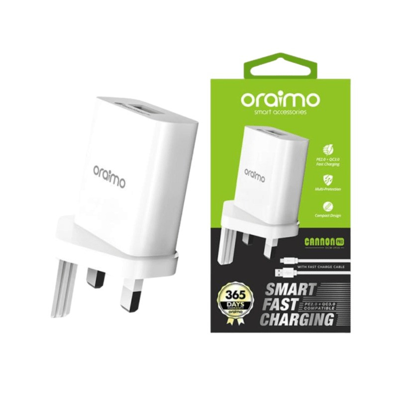 Oraimo Canon Pro OCW-U93SC Type-C Charger: Fast Charging Power Adapter