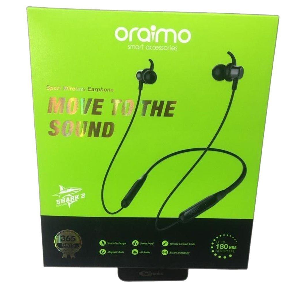 Oraimo Wireless Bluetooth Shark 2 BT5.0 In-Ear Sports Earphones OEB-E59D - Image 2