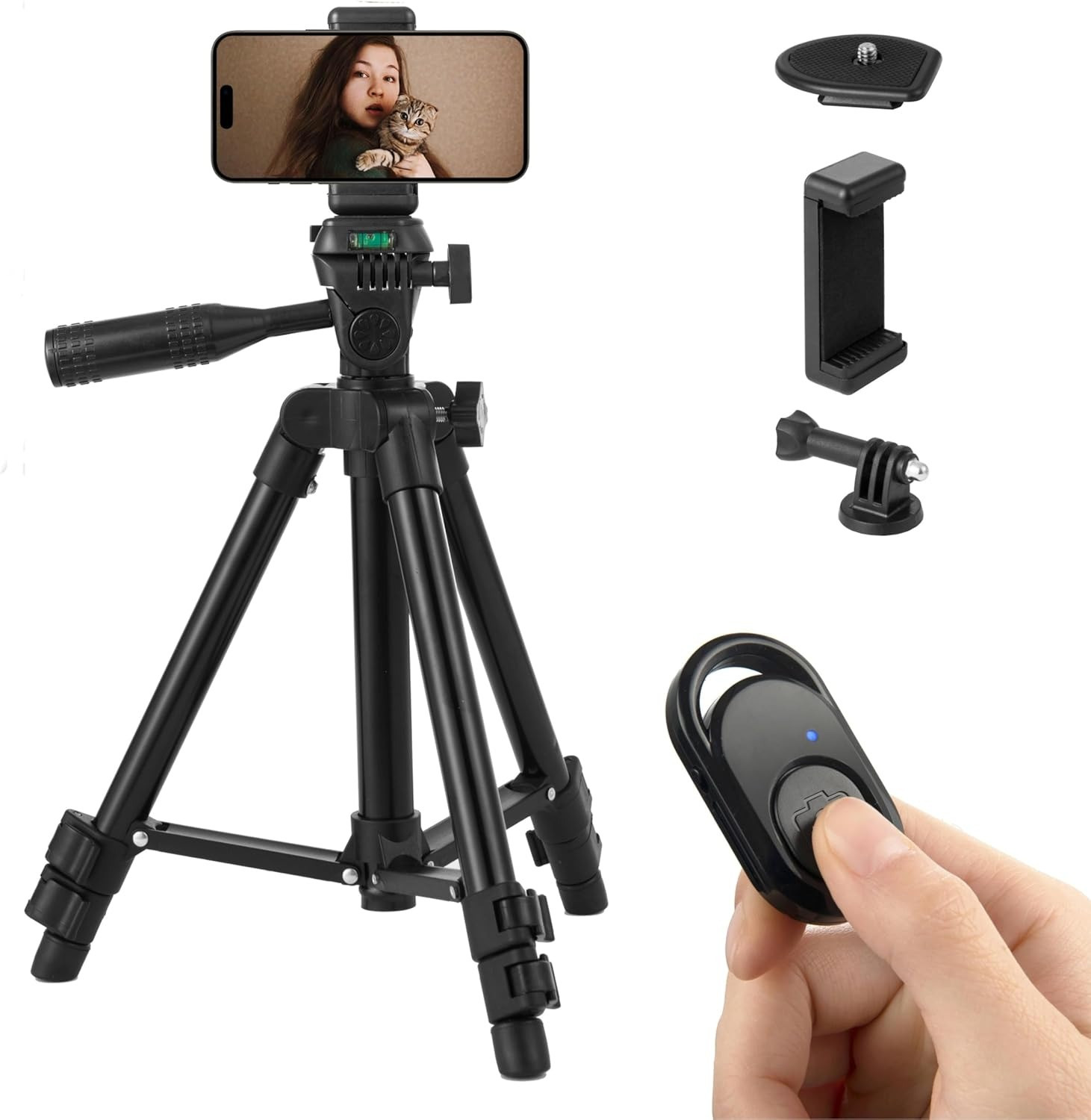 Polarduck TR-3110 Camera & Phone Tripod: 65cm 26 inch Lightweight Travel Stand, Quick Leverlock