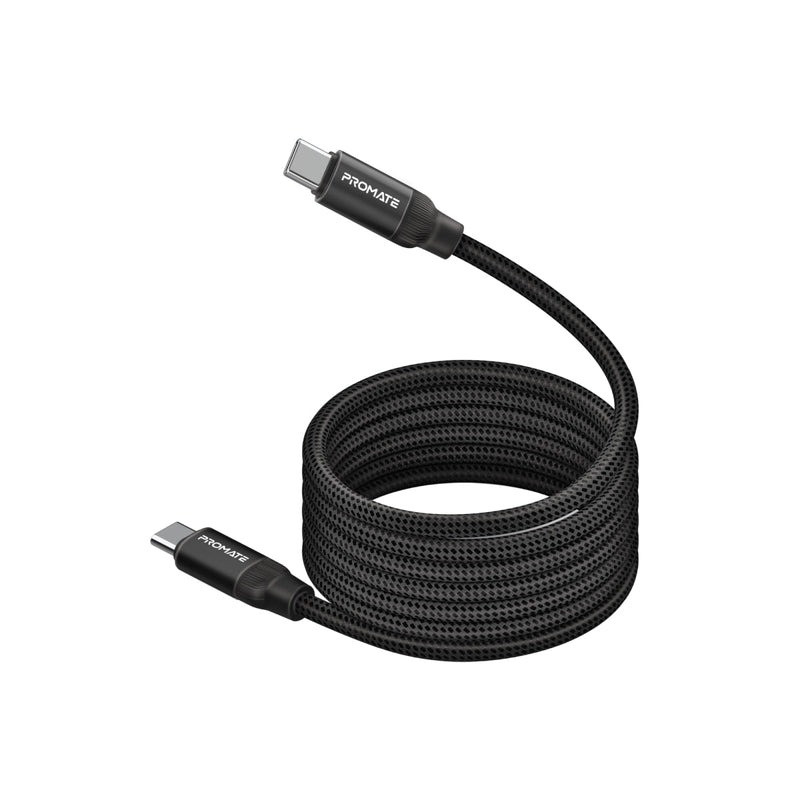 Promate Springy Magnetic Cable 60W: Self-Organizing 1.2M Fast Charge Cable