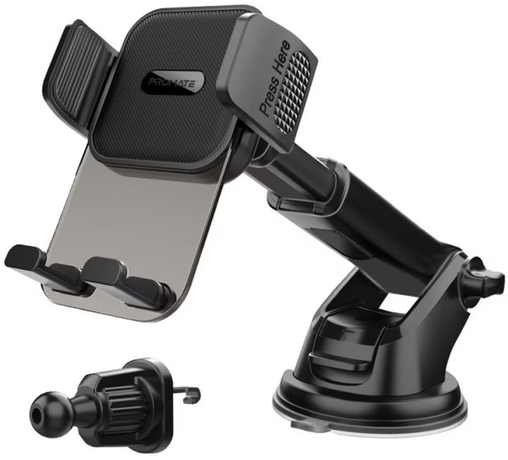 Promate TransHold-EXT: Universal Smartphone Holder Kit with Multiple Mounting Options
