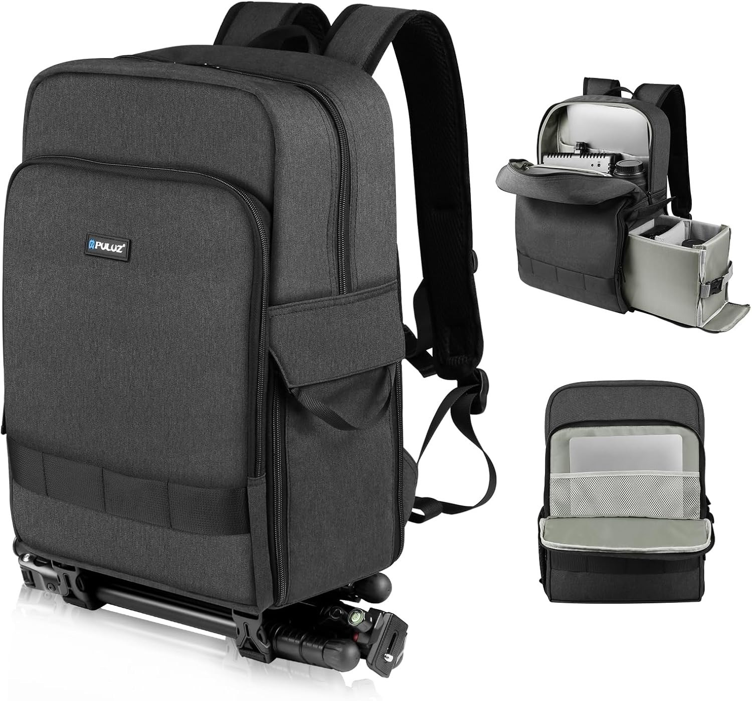 Puluz Camera Backpack Waterproof Shockproof Camera Bag With Rain Cover For DSLR SLR Camera Lenses