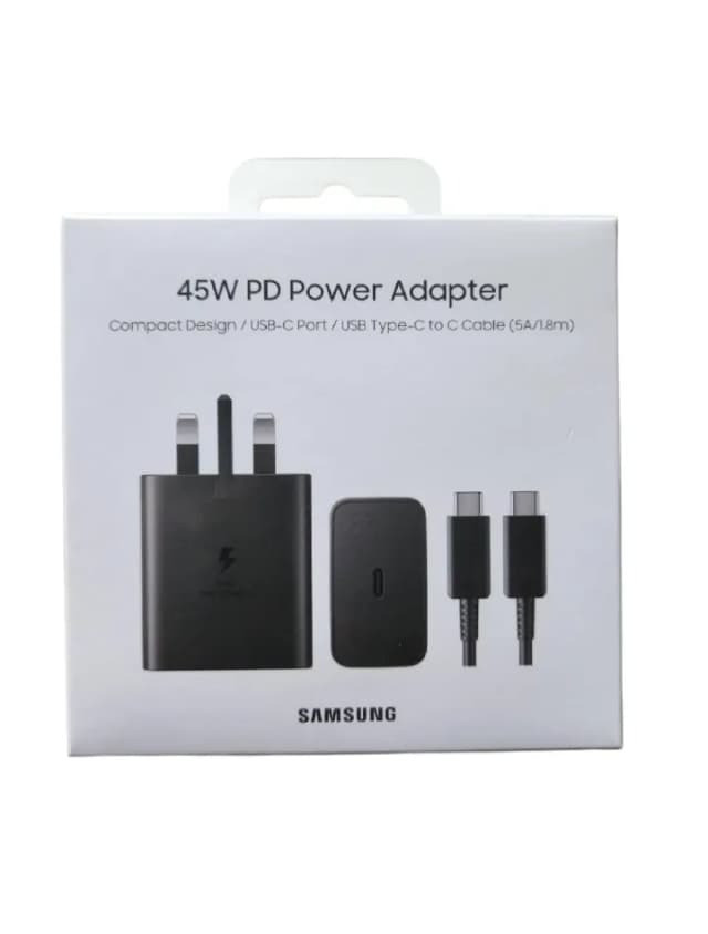Samsung 45W Super Fast Charging 2.0 Adapter & USB-C Cable - Image 3