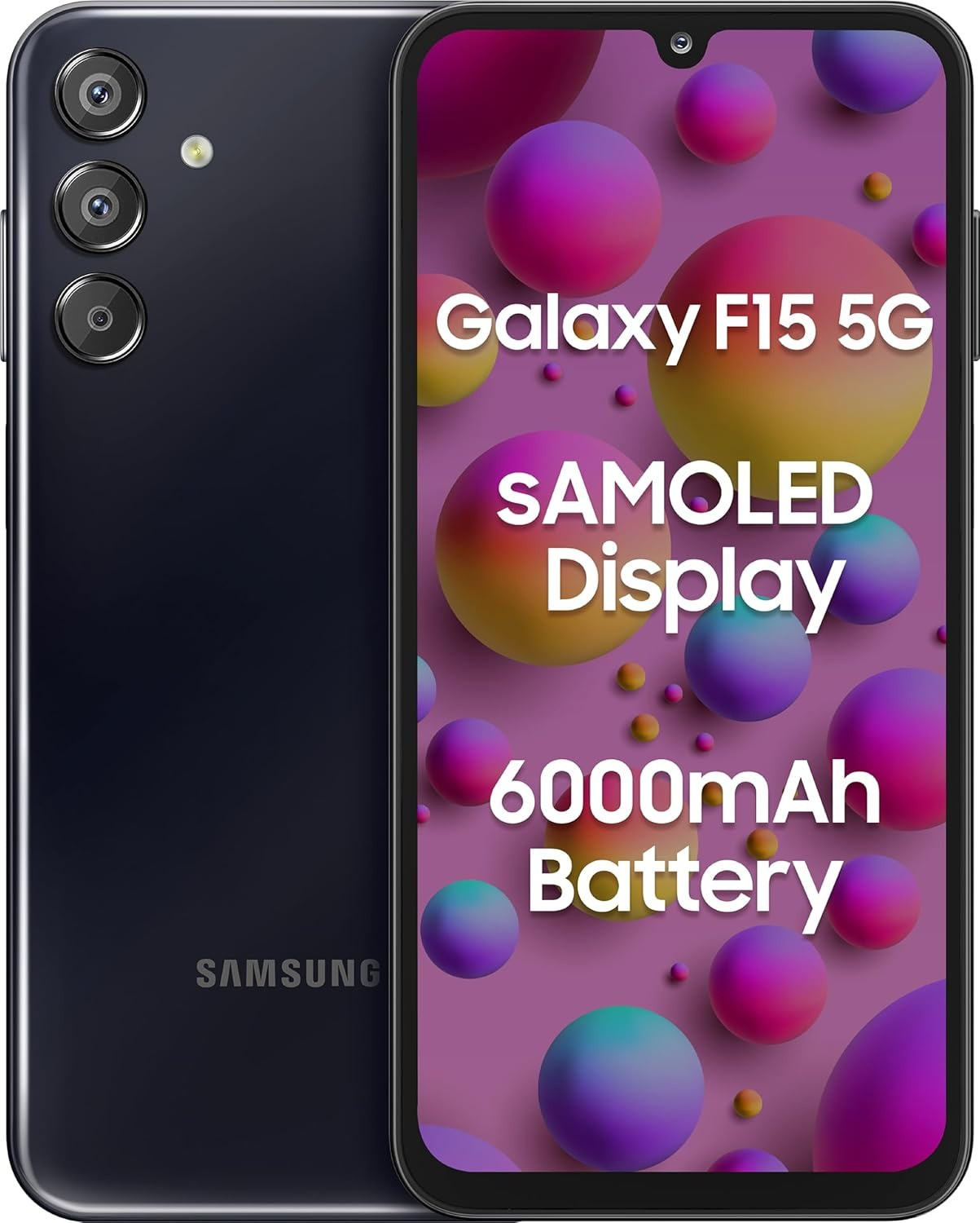 Samsung Galaxy F15 5G 6GB RAM 128GB ROM 6.6" Super AMOLED Display 50MP + 5MP + 2MP Main Camera 13MP Selfie Camera Android 14 Dual SIM 6000mAh Battery Dubai Warranty