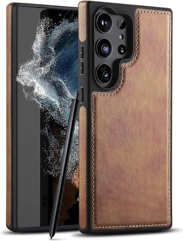 Samsung Galaxy S23 Ultra Jinduka Leather Case: Premium Genuine Leather, Slim Fit, Stylish Protection - Image 2