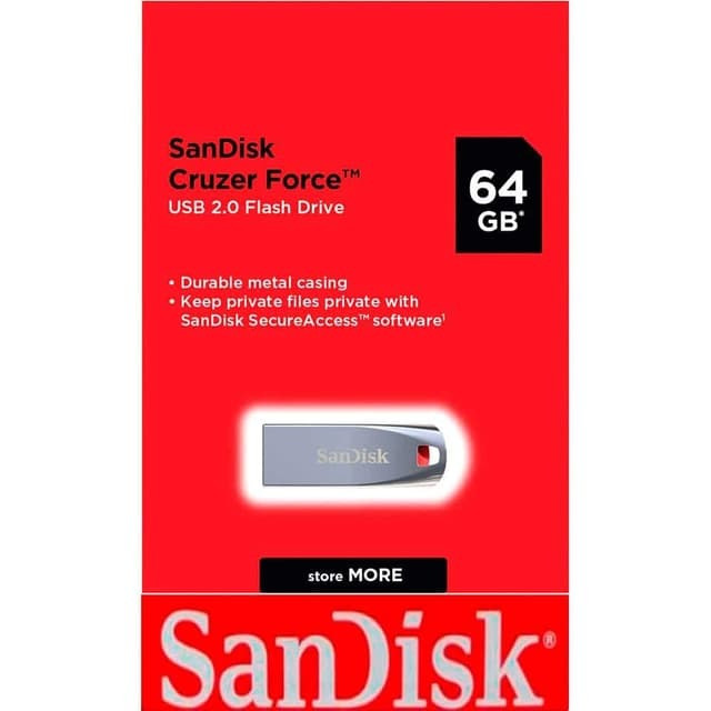 Sandisk Cruzer Force 64GB Metal USB 2.0 Flash Drive