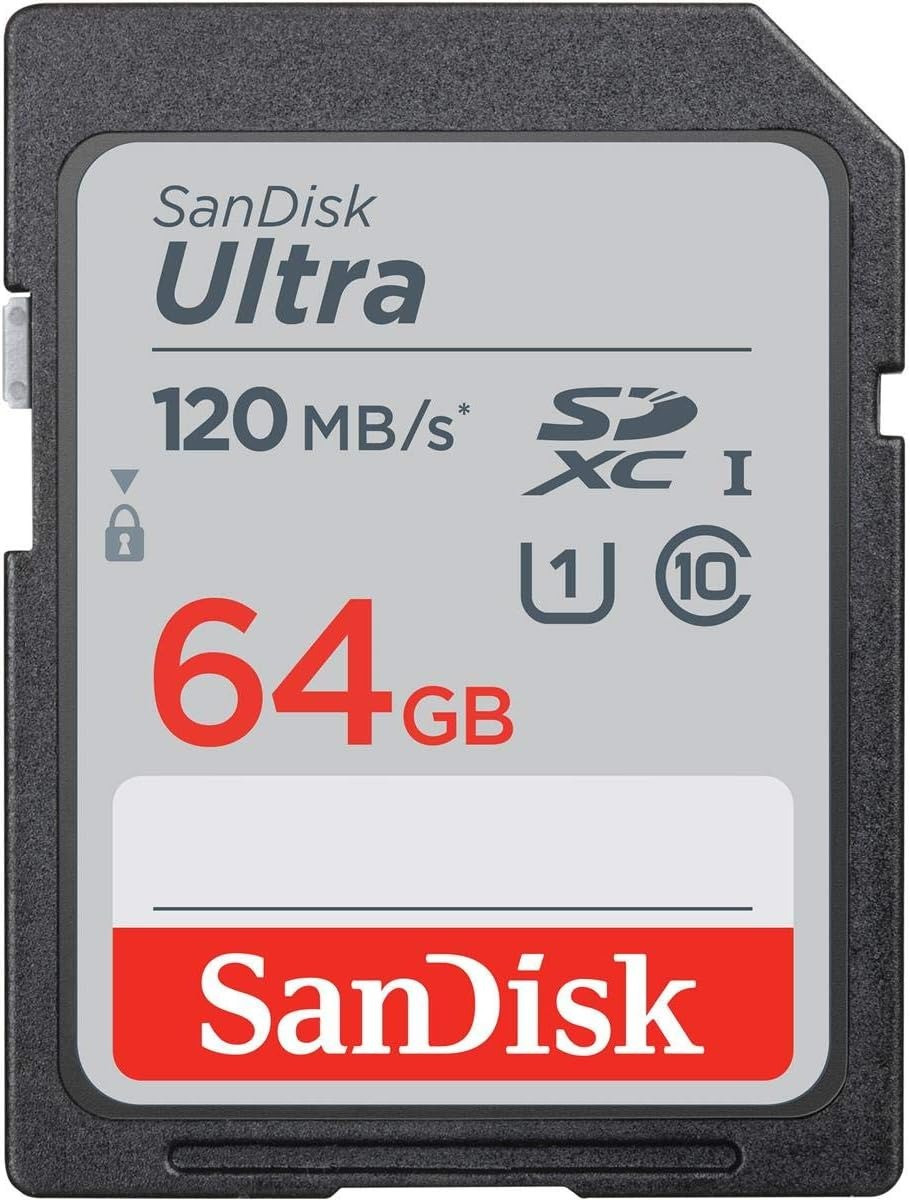 SanDisk Ultra 64GB SDXC Class 10 UHS-I Card Speed Up to 120MB/s