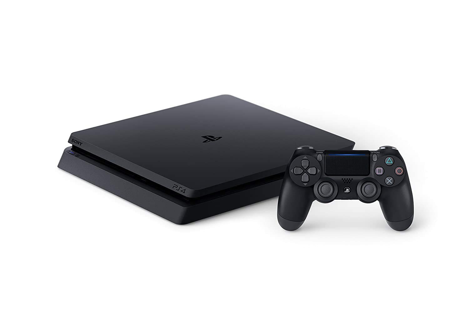 Sony Playstation 4 (PS4) Slim 500GB Storage Gaming Console 1 Gaming Pad