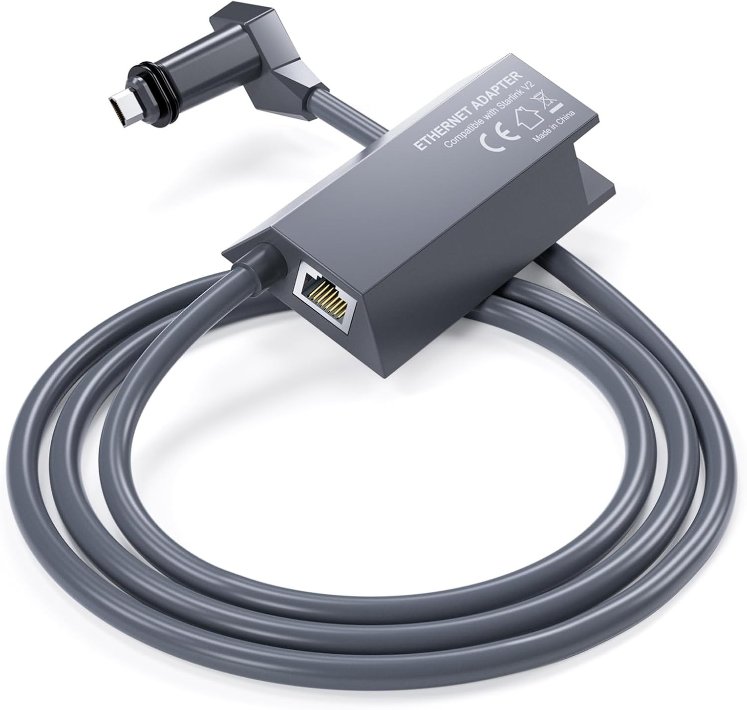 Starlink Ethernet Adapter: For Wired Network Connection & Stable Internet (Gen 2 Compatible)