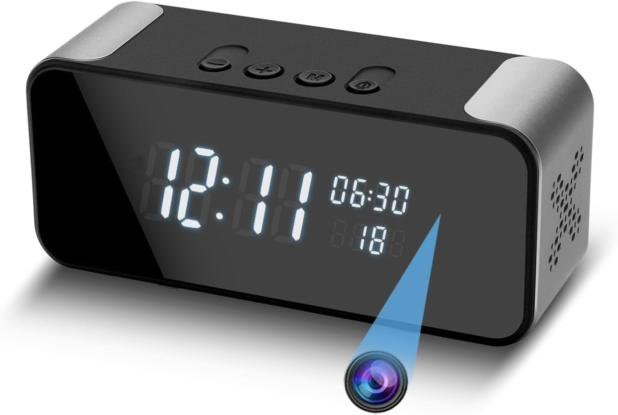 T8S Alarm Table Clock Motion Security HD 1080P Wireless WiFi IP IR DV Cam Hidden Camera