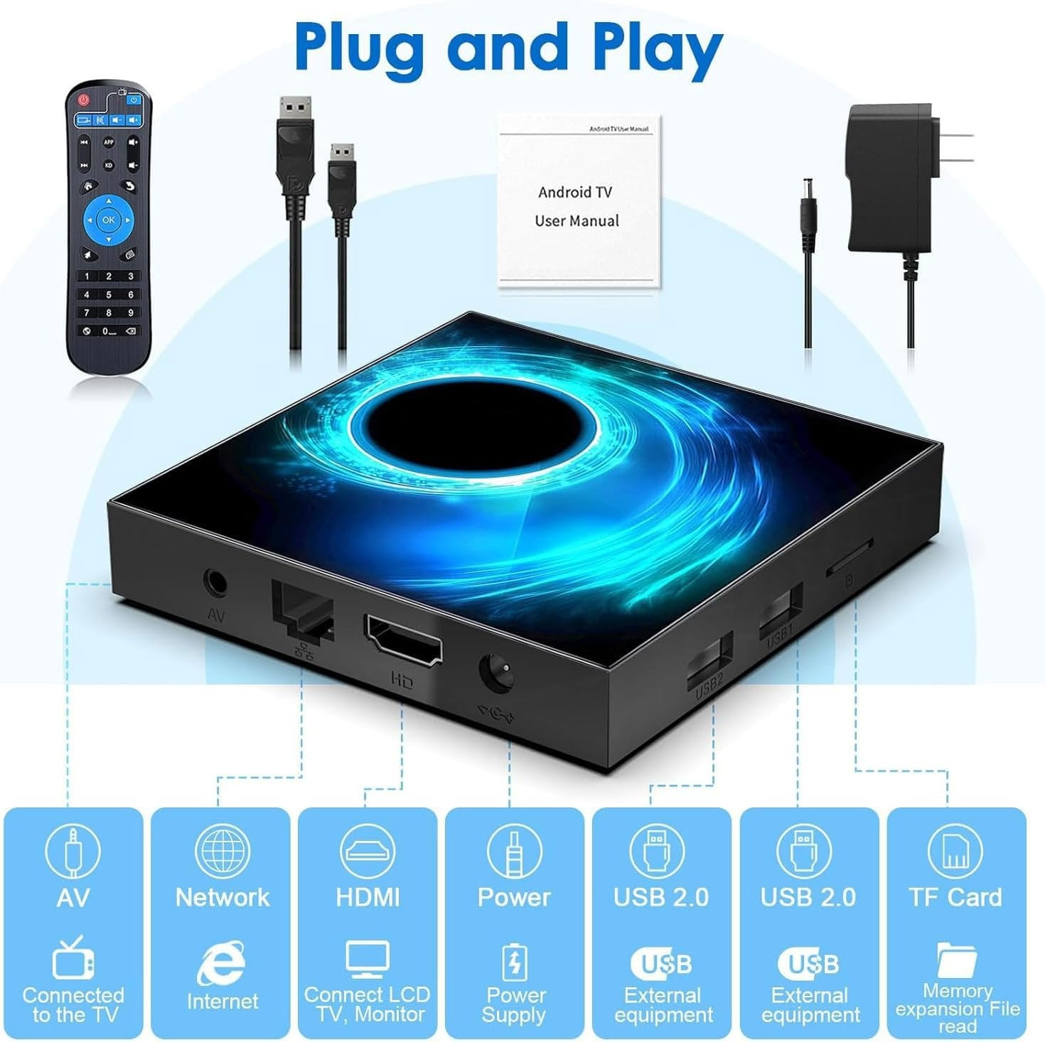 T95 Android 4K TV Box 2023 4GB RAM 32GB ROM