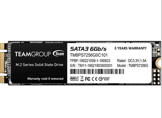 TEAMGROUP MS30 256GB M.2 SATA III 6Gb/s Internal Solid State Drive SSD