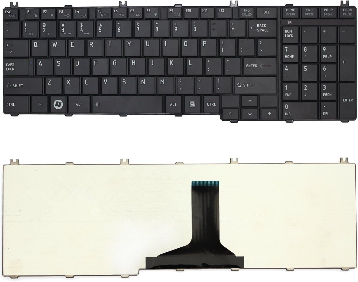 Toshiba Satellite C660 Laptop Replacement Keyboard