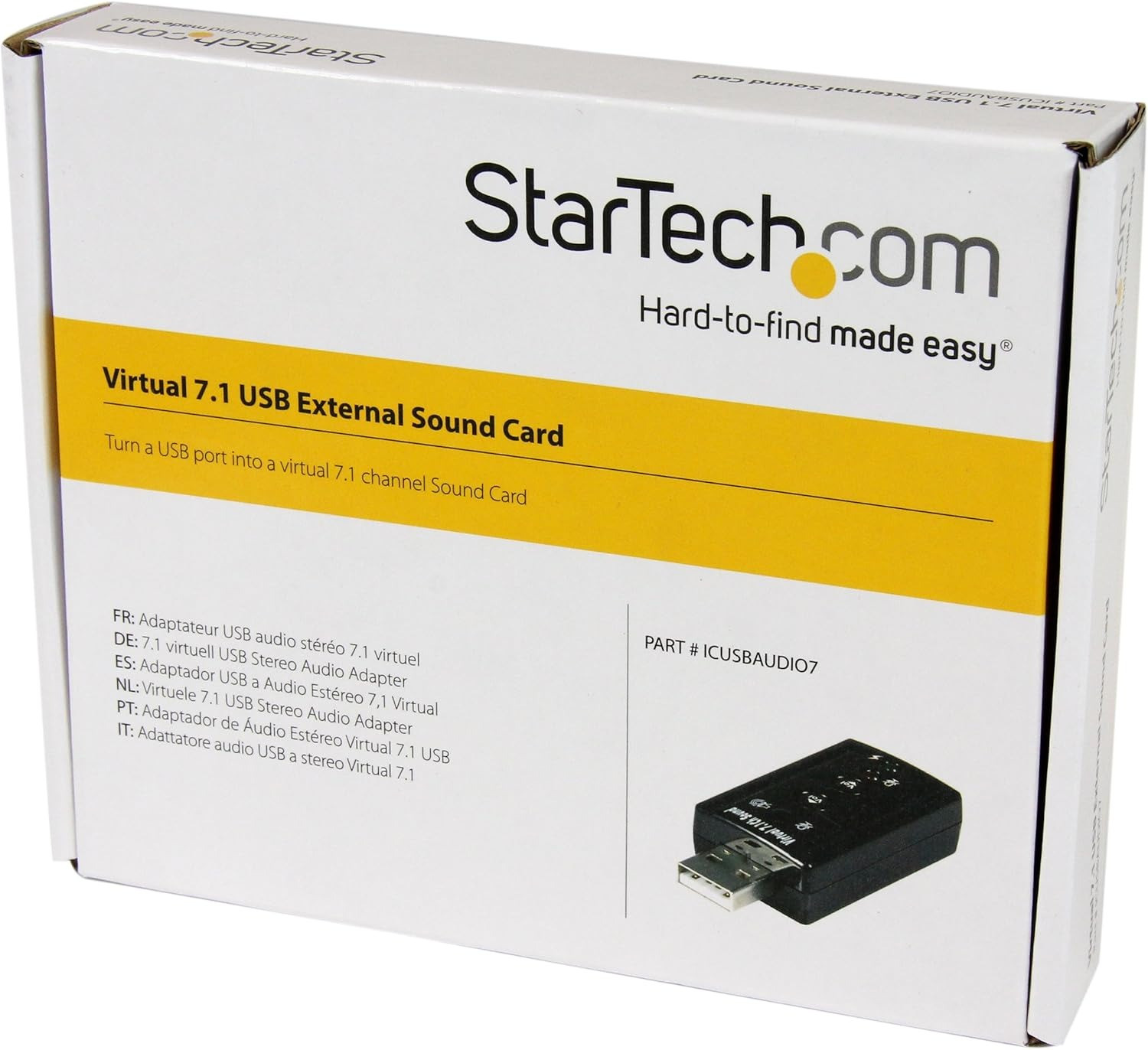 Virtual 7.1 USB Stereo Audio Adapter External Sound