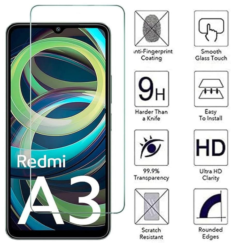 Xiaomi Redmi A3 Glass Screen Protector: Ultra-Clear, Bubble-Free, Durable Protection - Image 3