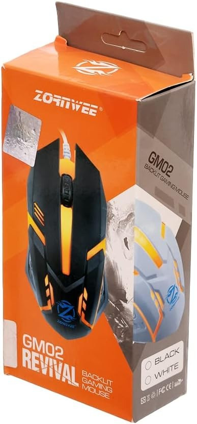 Zornwee GM02 Revival Backlit Gaming Optical Mouse Black