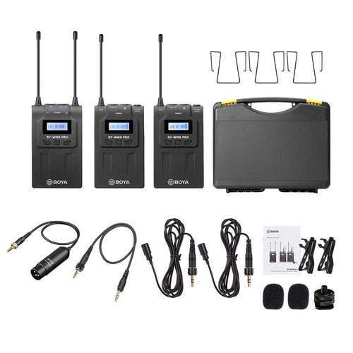 BOYA BY-WM8 Pro-K2 UHF Dual-Channel Wireless Lavalier System