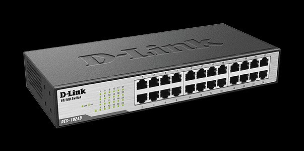 D-Link 24 Port Switch DES-1024D/E Fast Ethernet Unmanaged Desktop Switch