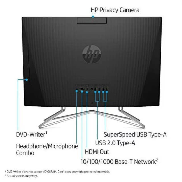 HP 24 cb1005L All in One PC Intel Core i5-1235U 23.8" FHD 8GB DDR4 3200 512GB PCIe NVMe SSD HP True Vision 720p HD Dual 2W Speakers HP 225 USB Keyboard and Mouse FreeDOS 1 Year Manufacturer Warranty - Image 3