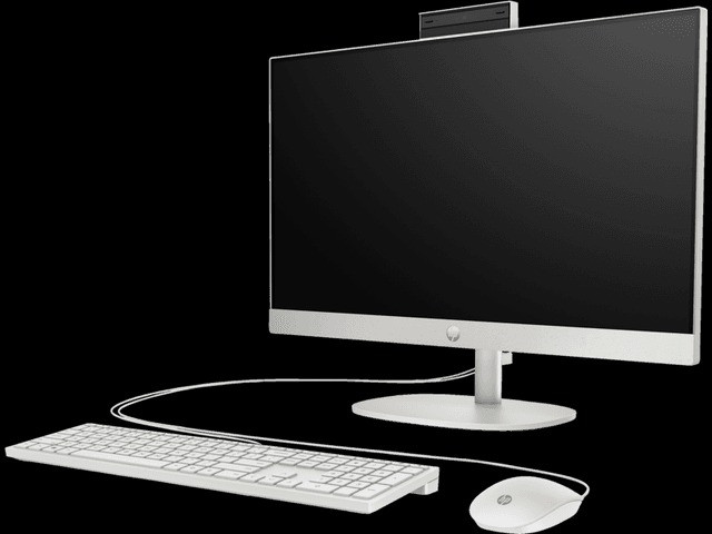 HP All in One 24 cr0254nh PC (A0CR4EA) 13th Gen Intel Core i7-1355U 16GB DDR4 3200 SODIMM RAM 512GB PCIe NVMe M.2 SSD 23.8" FHD IPS Non-Touch Display Intel Iris Xᵉ Graphics HP True Vision 720p HD Tilt Privacy Camera HP 125 USB White Wired Mouse - Image 4