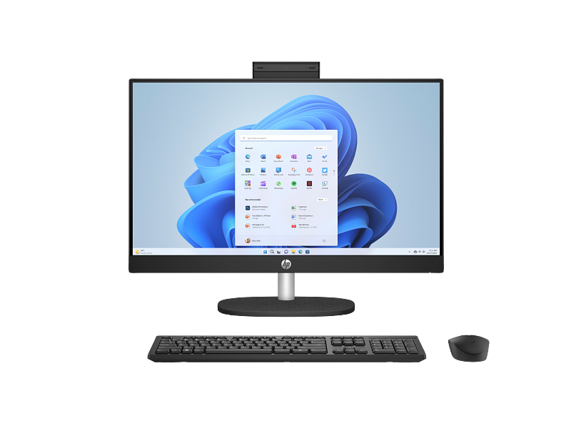 HP All-in-One 24-cr0255nh PC 13th Gen Intel Core i7-1355U 16GB DDR4 RAM 512GB SSD 23.8" FHD Touch IPS Display Intel Iris Xᵉ Graphics HP 125 USB Wired Keyboard HP 125 USB Wired Mouse (A02KVEA) 1 Year Manufacturer Warranty - Image 4